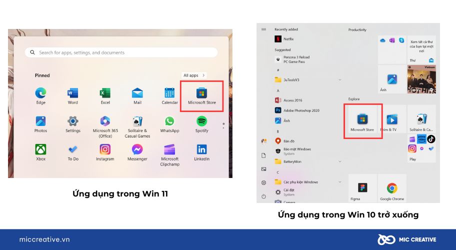 Mở ứng dụng cửa hàng Microsoft Store