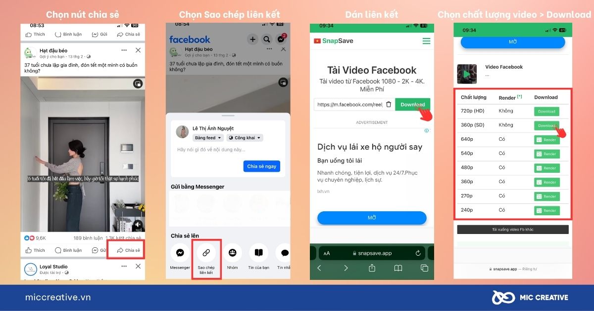 Sử dụng SnapSave để tải video Facebook riêng tư về điện thoại Android