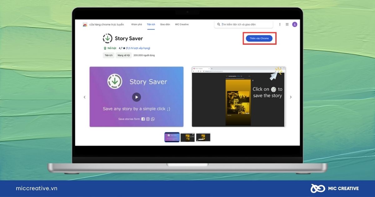 Thêm Story Saver vào Chrome
