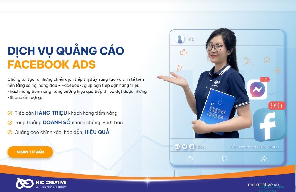 Dịch vụ quảng cáo Facebook MIC CREATIVE