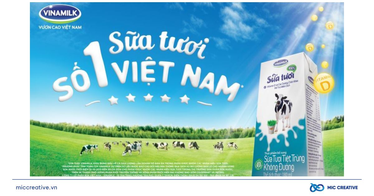 Banner sản phẩm sữa chiến dịch Vươn cao Việt Nam