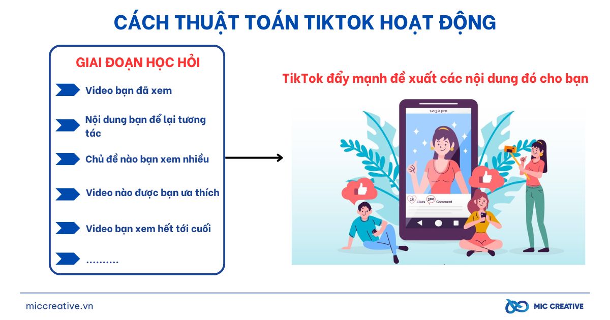 Cách thuật toán TikTok hoạt động