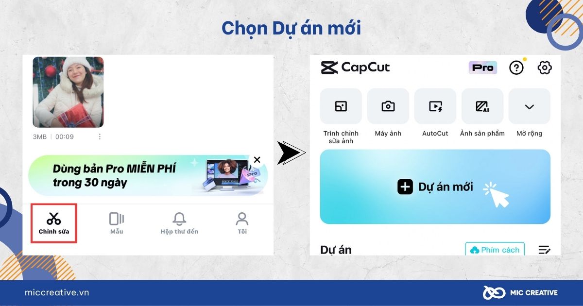 Chọn Dự án mới