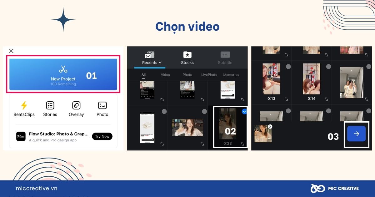 Chọn video