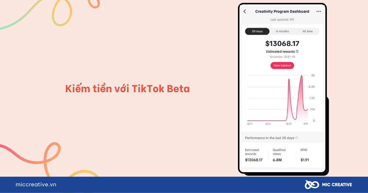 Kiếm tiền với TikTok Beta