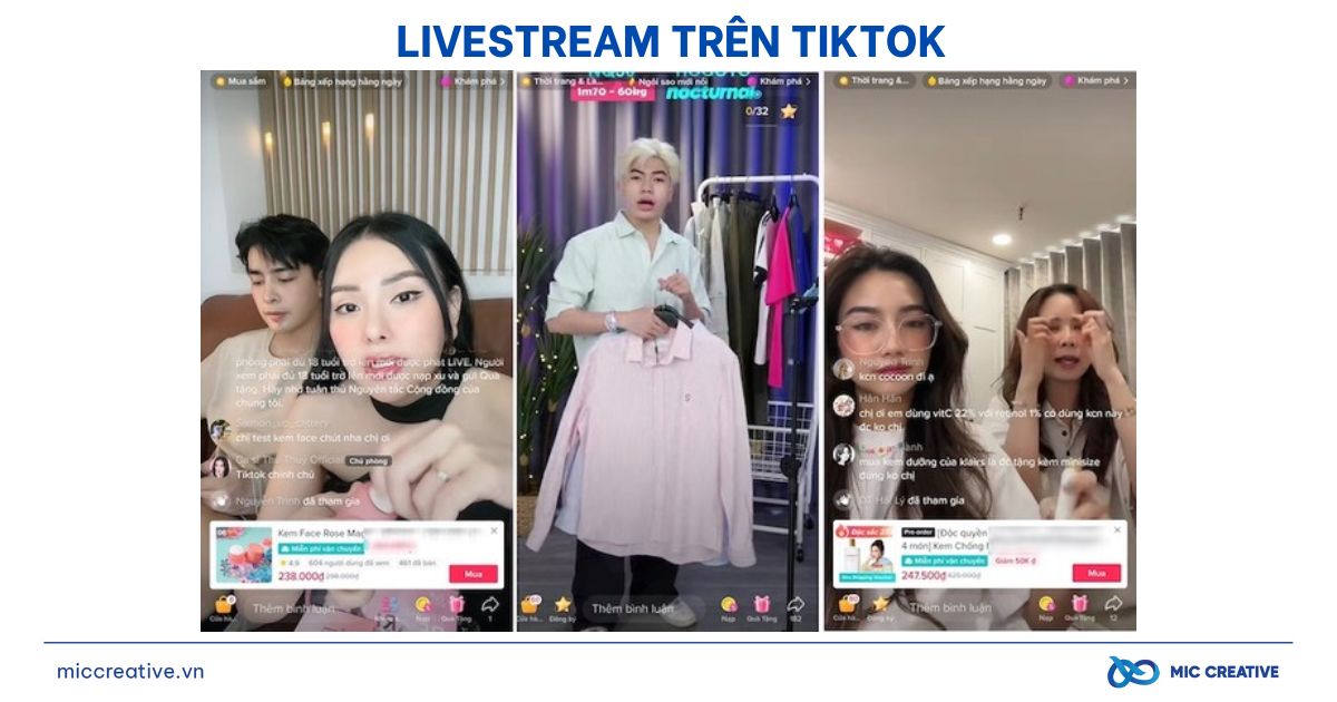 Livestream là một hoạt động phổ biến trên TikTok