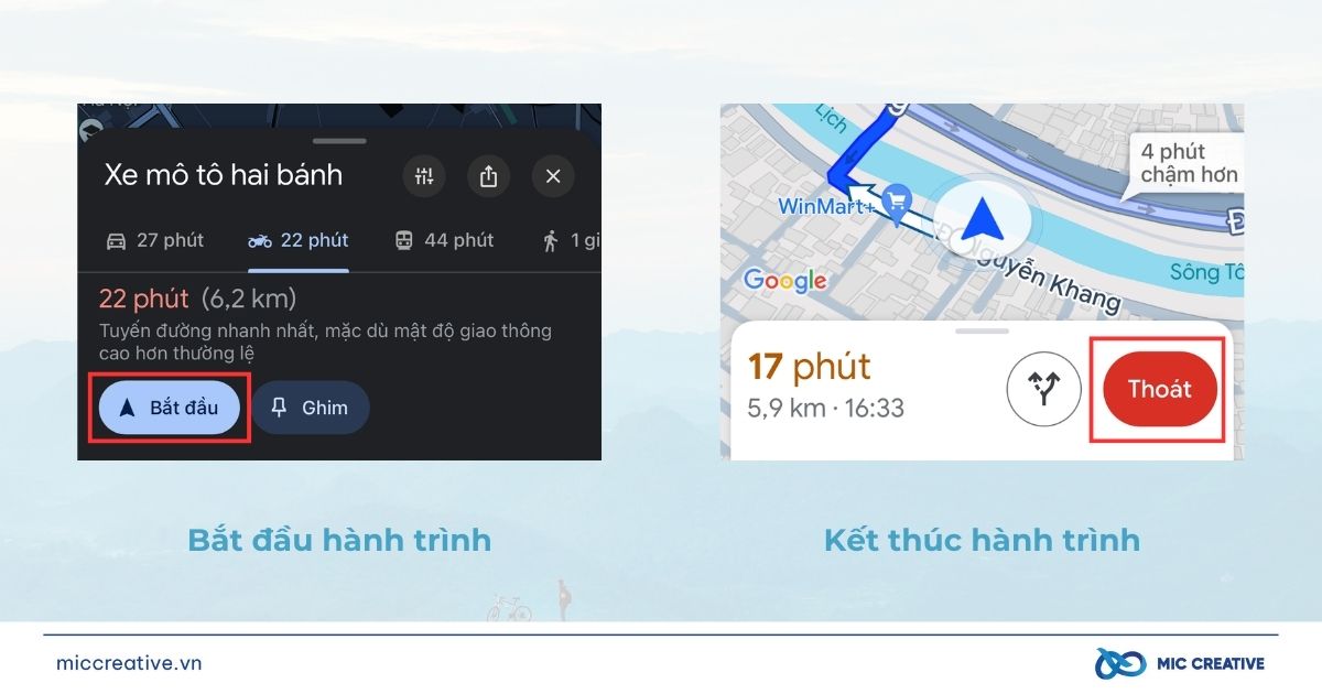 Cách bắt đầu và kết thúc hành trình