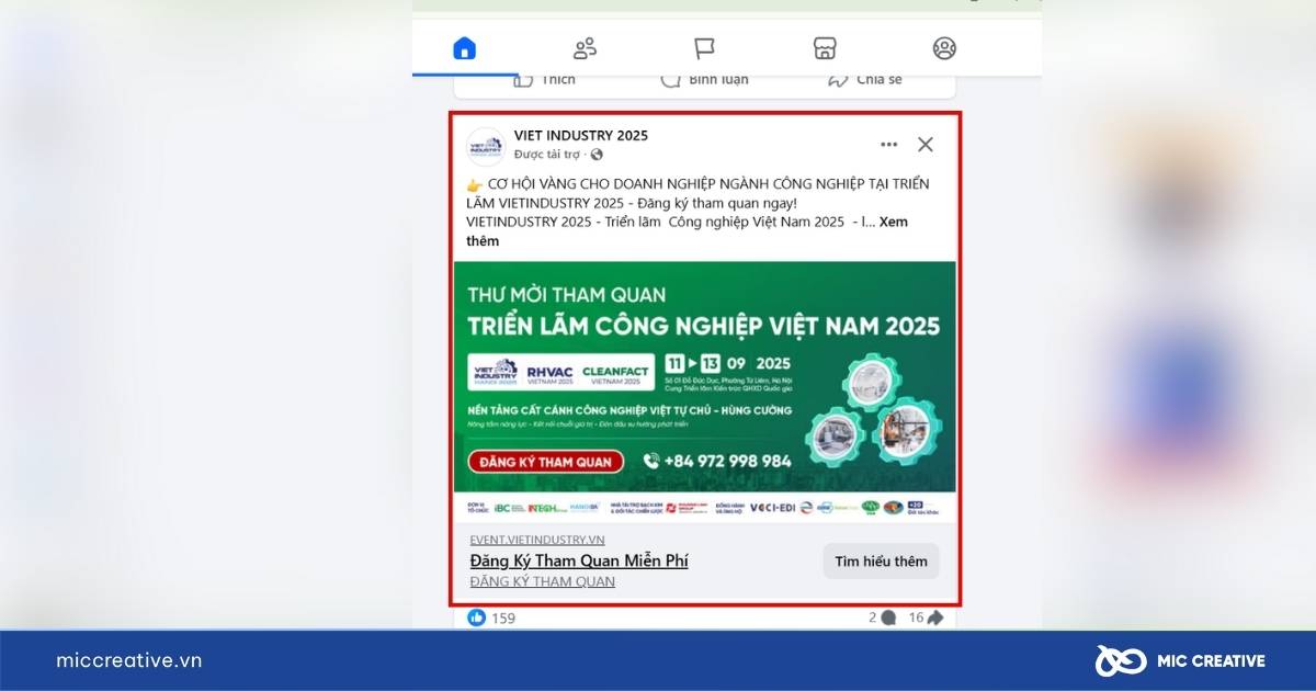 các loại hình quảng cáo trên facebook