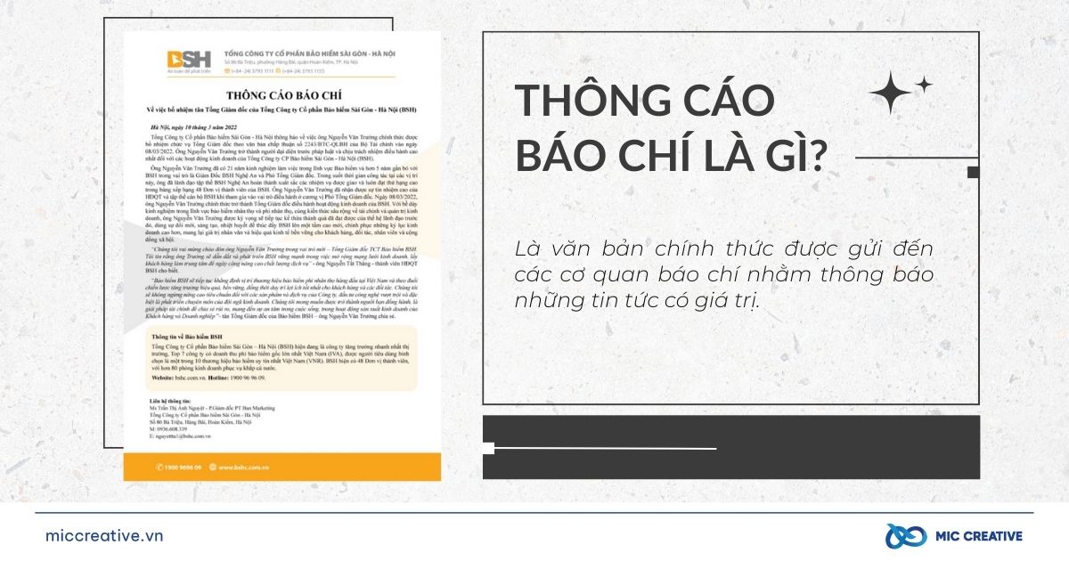 Thông cáo báo chí là gì