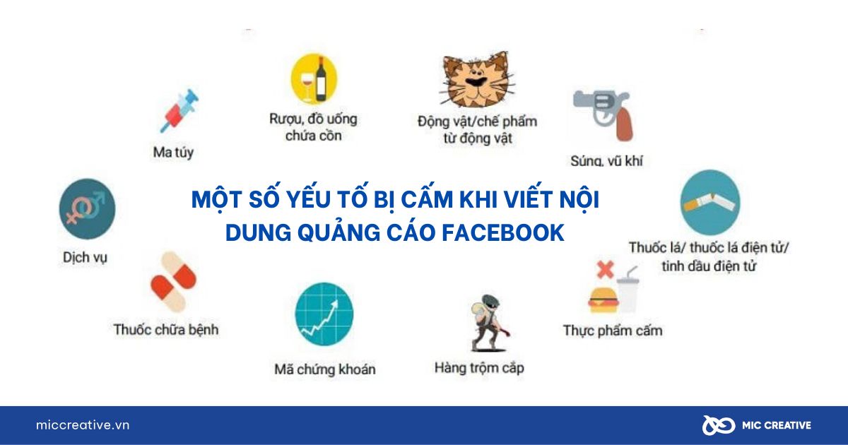 Một số yếu tố bị cấm khi viết content Facebook Ads