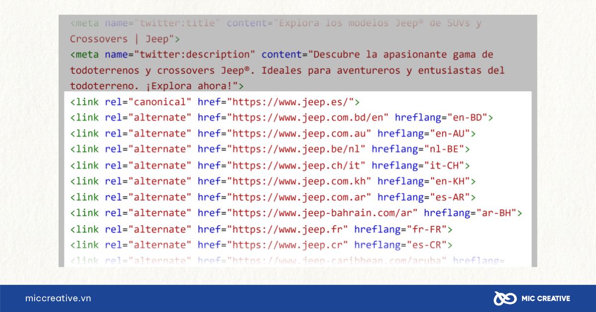 Tạo thẻ Hreflang cho website HTML