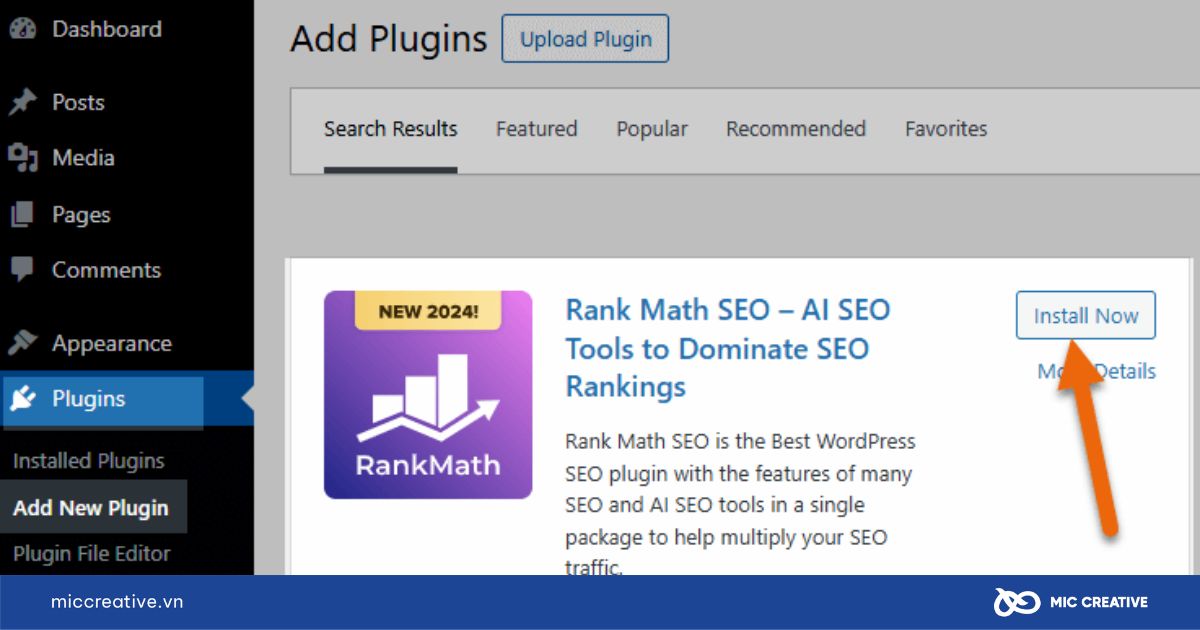 Cài đặt Rank Math SEO