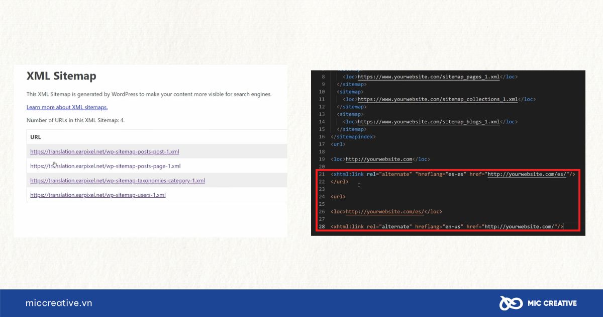 Chèn thẻ Hreflang vào XML Sitemap