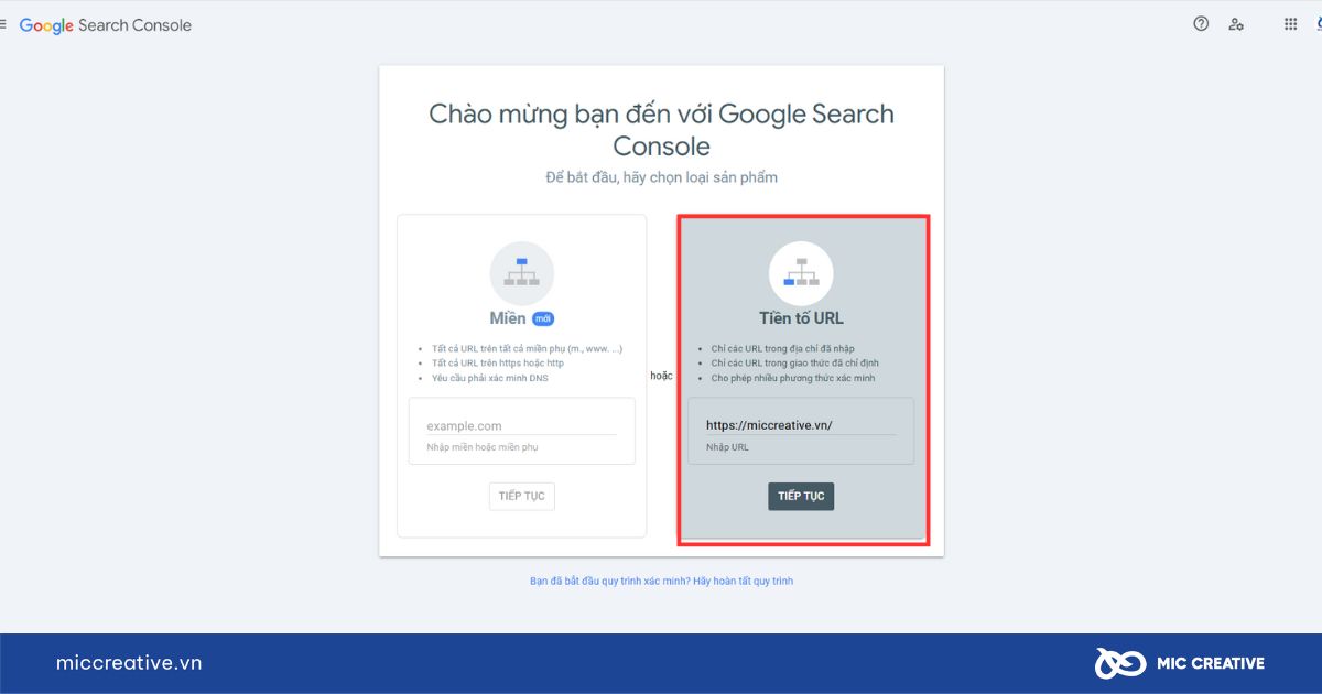 Chọn tiền tố URL