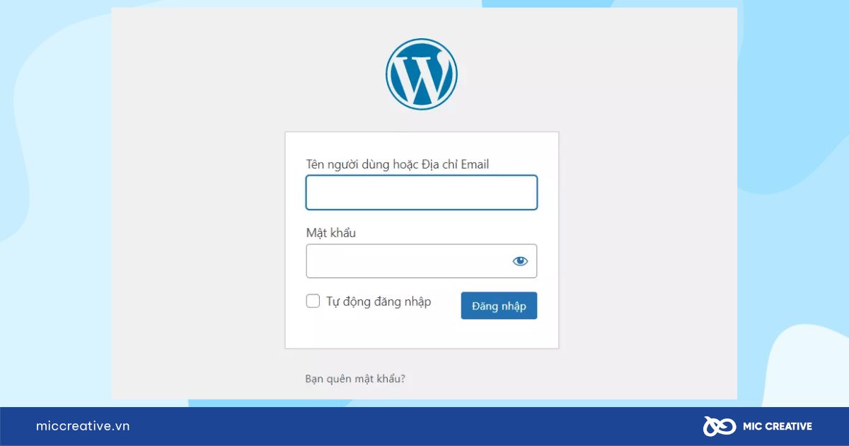 Đăng nhập tài khoản quản trị WordPress