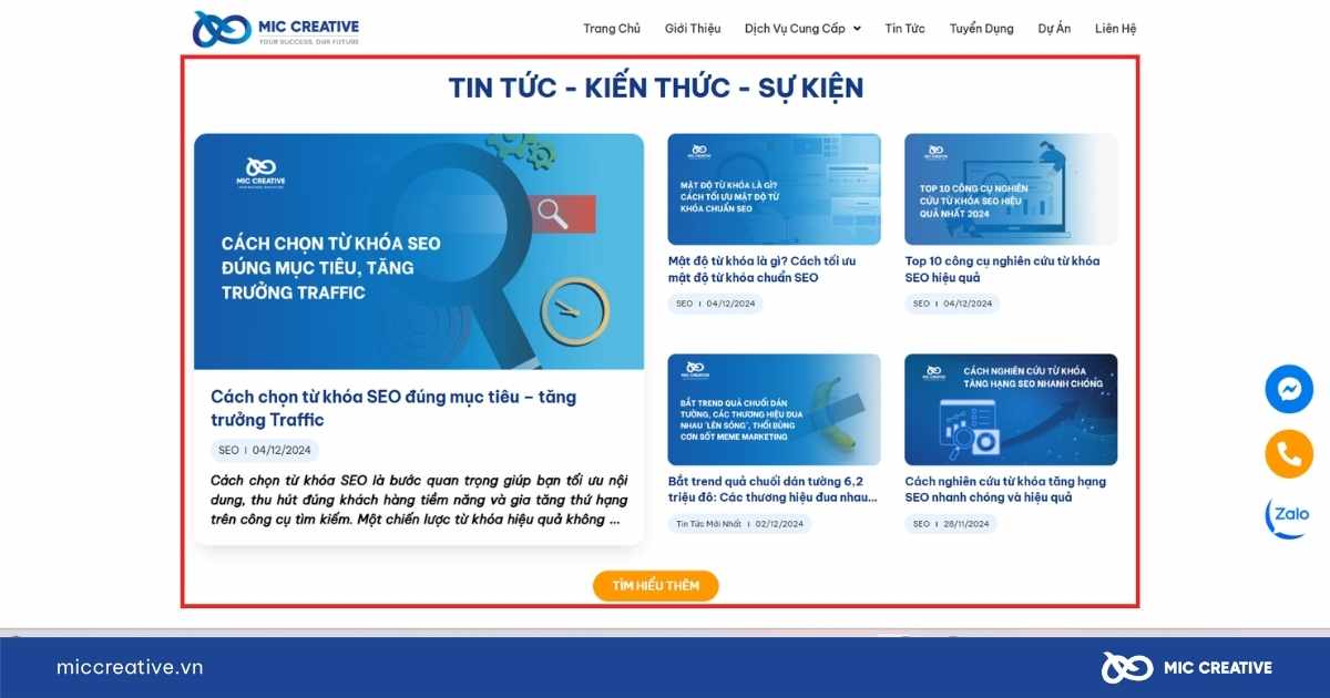 Những liên kết bài viết được gắn trực tiếp trên trang chủ