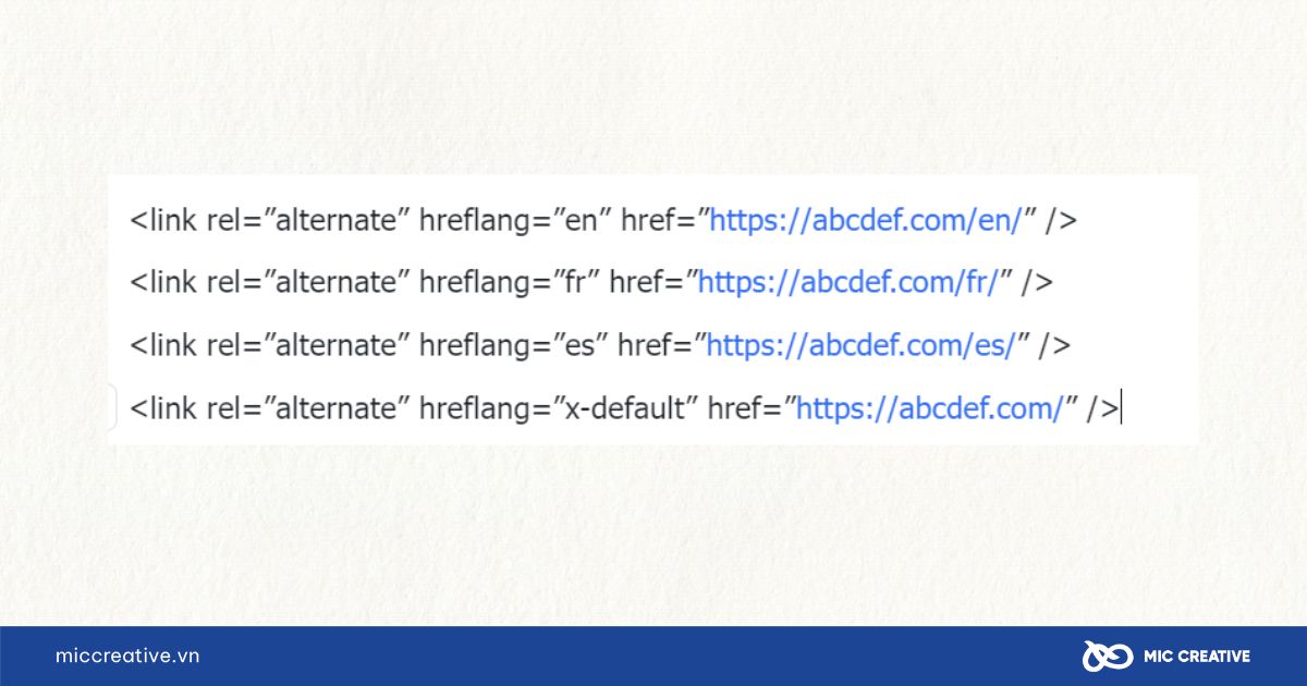 Tạo thẻ Hreflang thủ công
