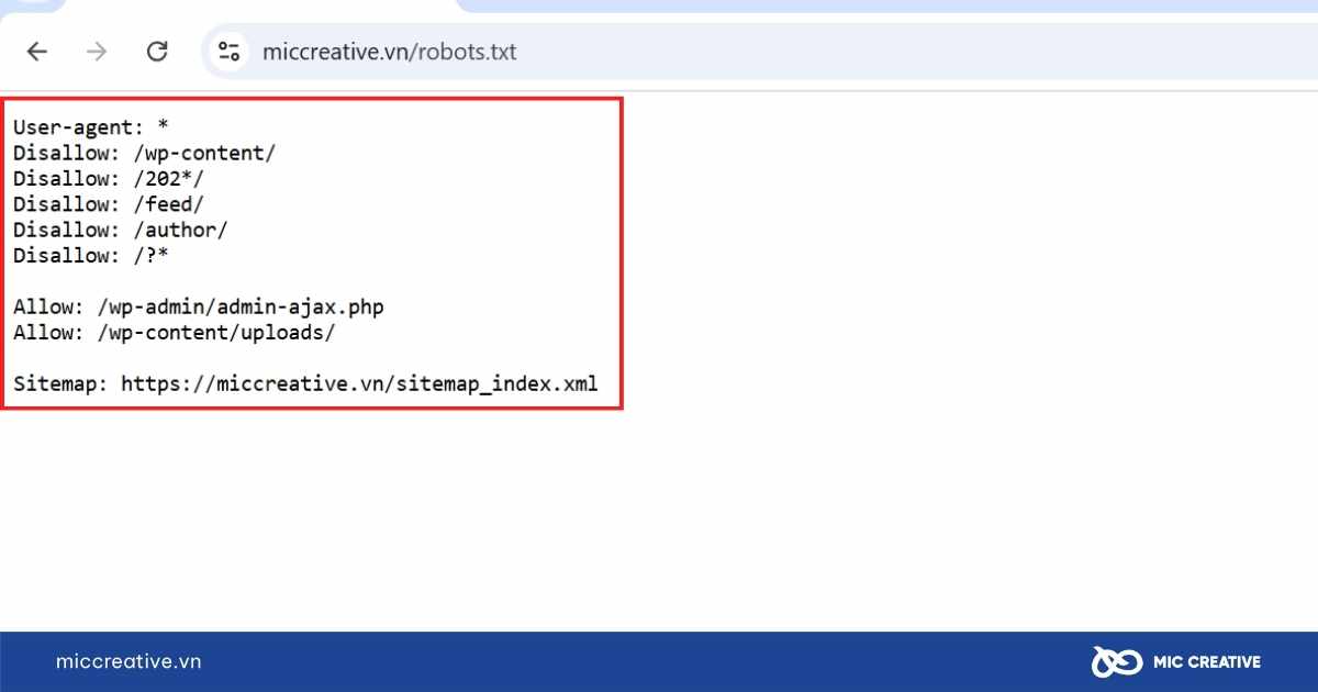 Tệp Robot.txt của website