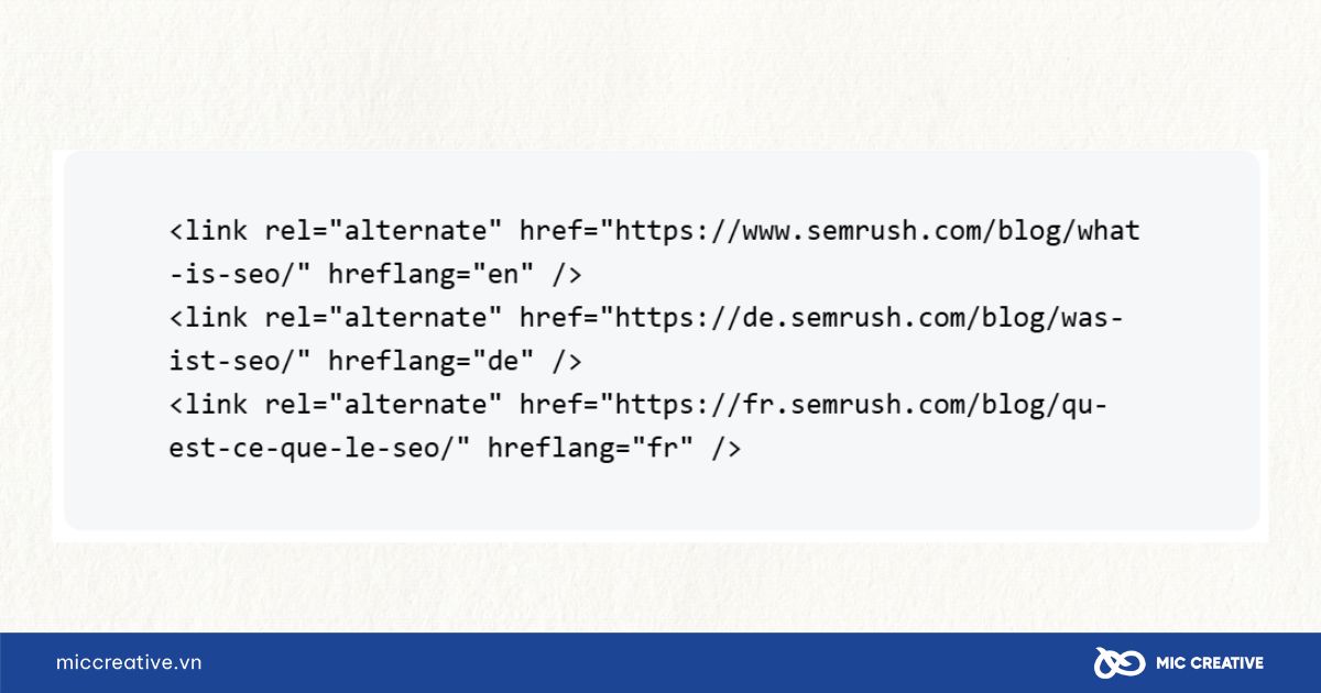 Thẻ Hreflang của một website nước ngoài
