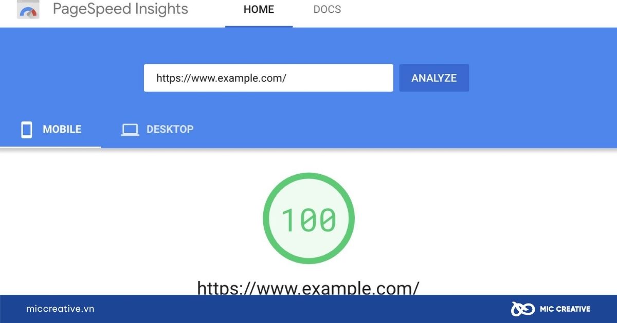 Phần mềm hỗ trợ SEO web Google Page Speed Insights