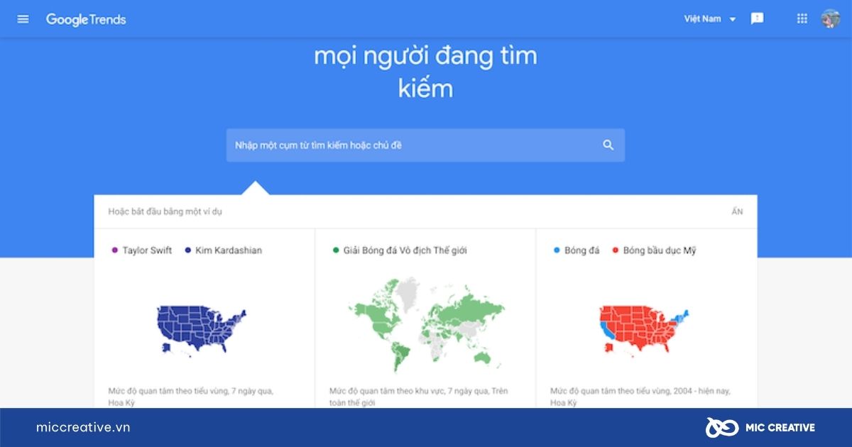 Công cụ Google trend