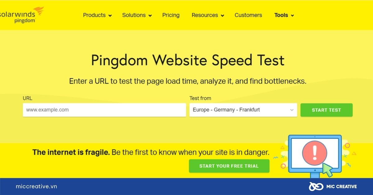 Công cụ Pingdom Tools