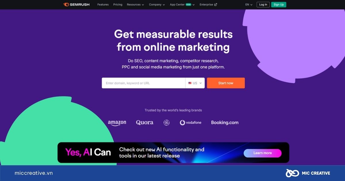 Công cụ hỗ trợ SEO Semrush