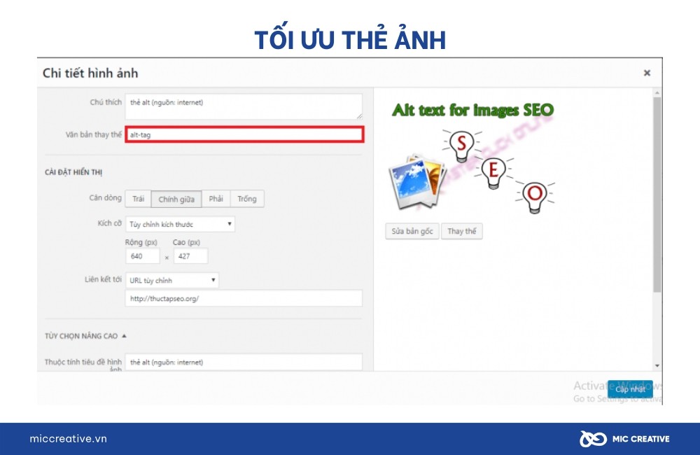 SEO Onpage and Offpage là gì: Tối ưu thẻ ảnh