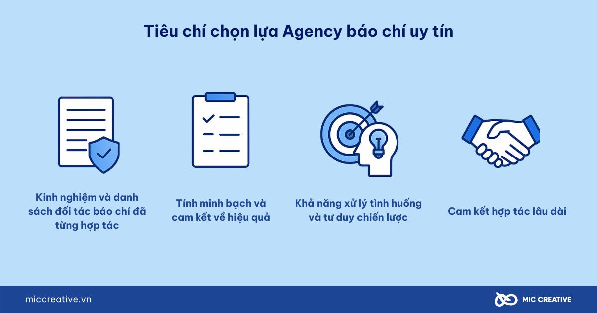 Những tiêu chí khi lựa chọn Agency báo chí
