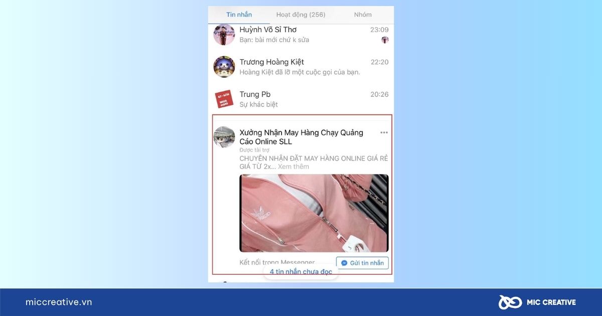 Quảng cáo hộp thư đến