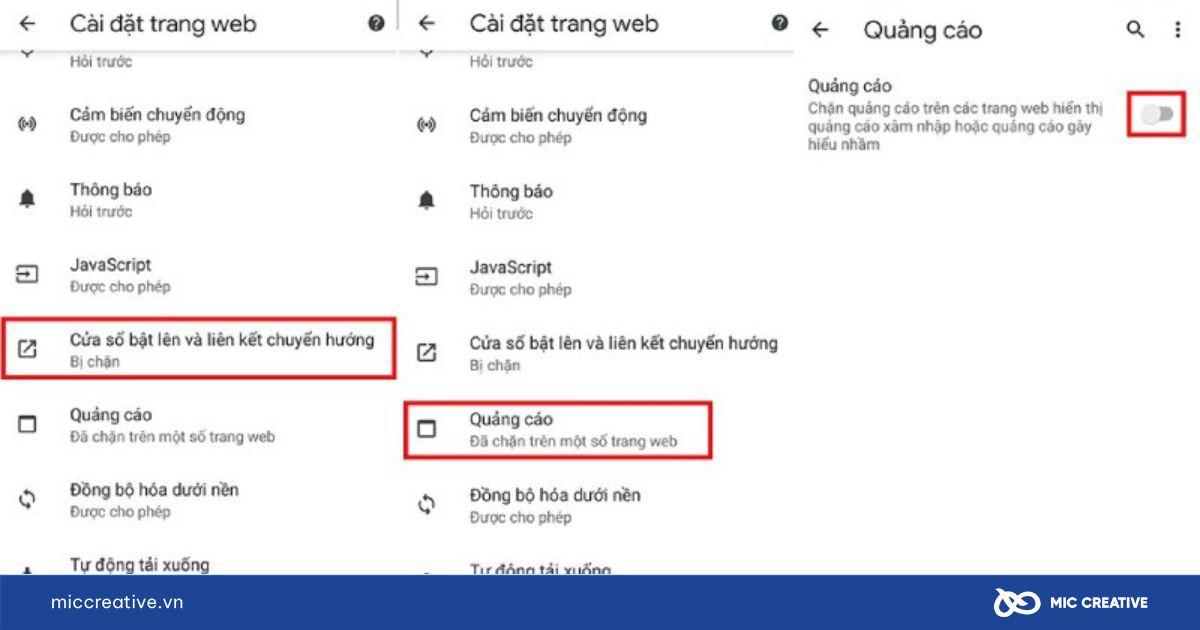 cách tắt quảng cáo trên Google Chrome