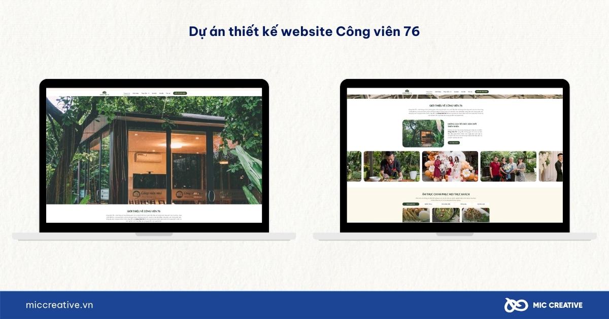 Dự án thiết kế website Công viên 76