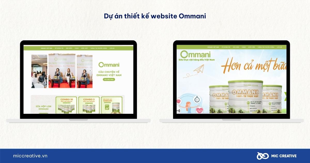 Dự án thiết kế website Ommani