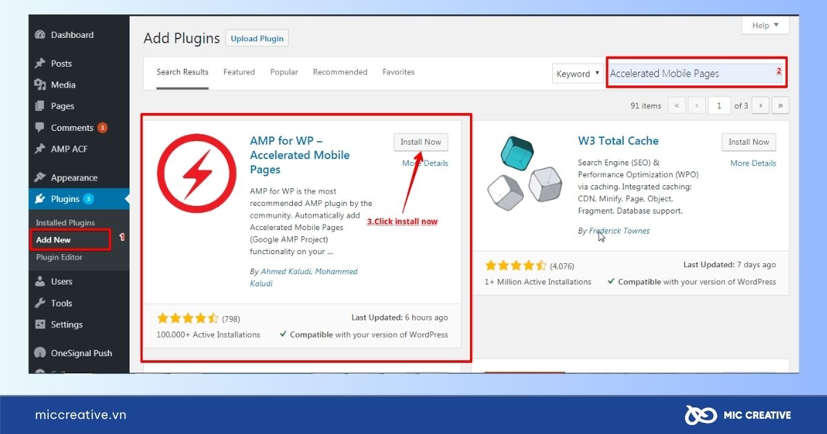 Cài đặt AMP bằng plugin WordPress