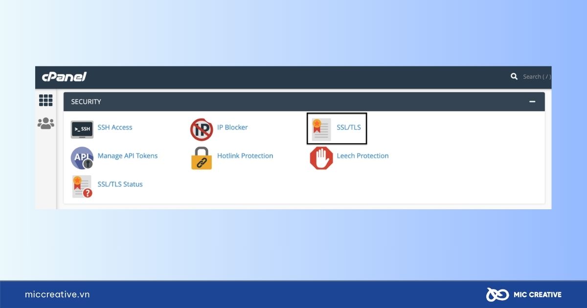 Chọn SSL/TLS