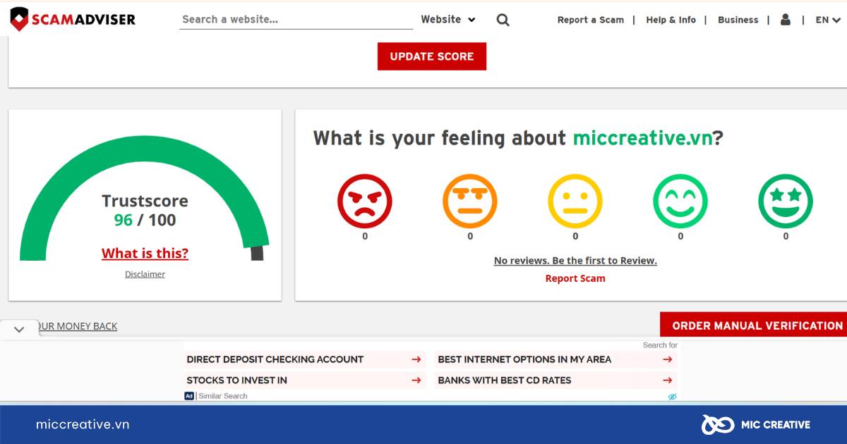 kiểm tra độ uy tín của web