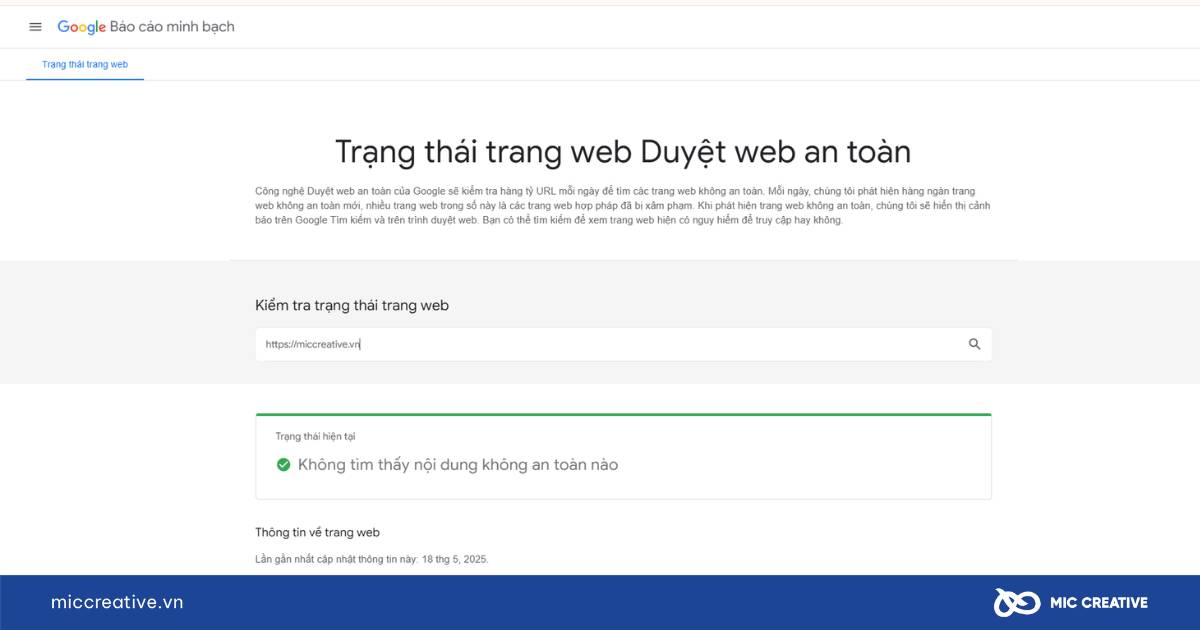kiểm tra độ uy tín của web