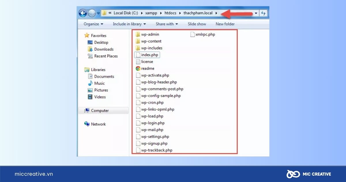 Copy mã nguồn WordPress vào Localhost