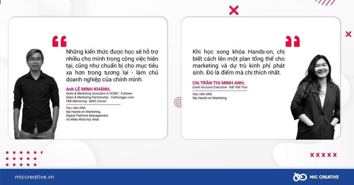 Mẫu testimonial ngành Giáo dục - Đào tạo