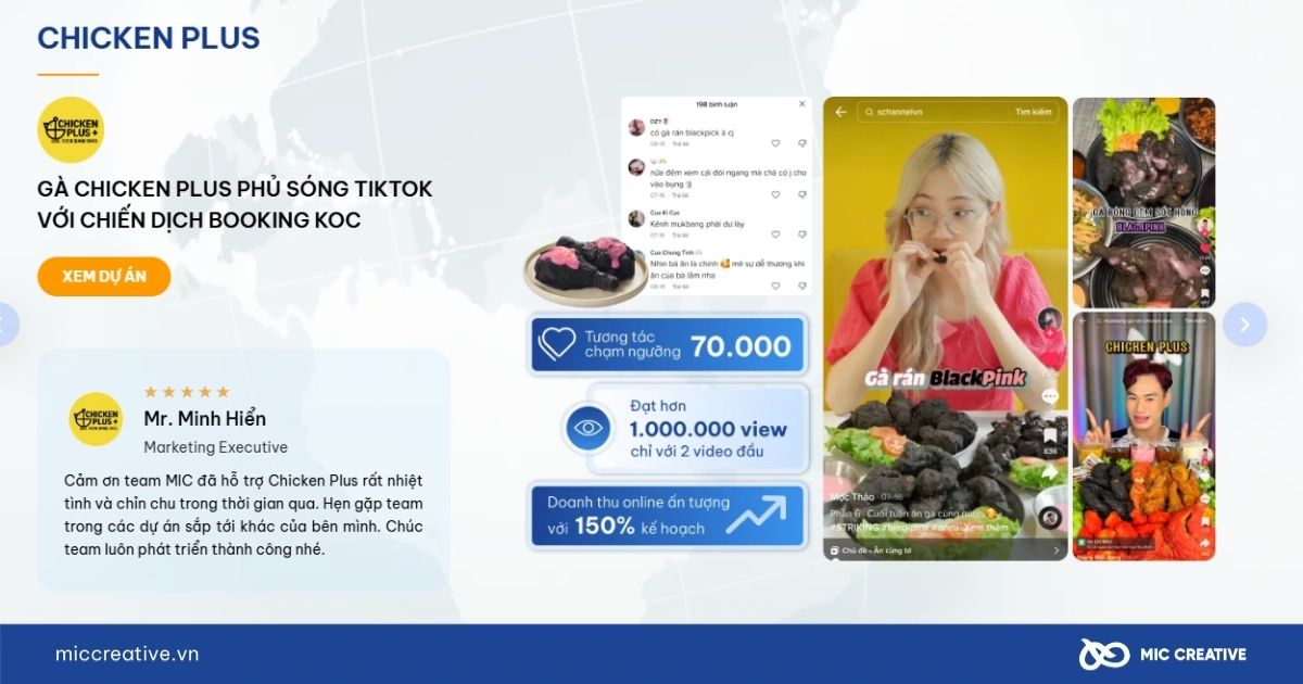 Mẫu testimonial ngành dịch vụ truyền thông – agency