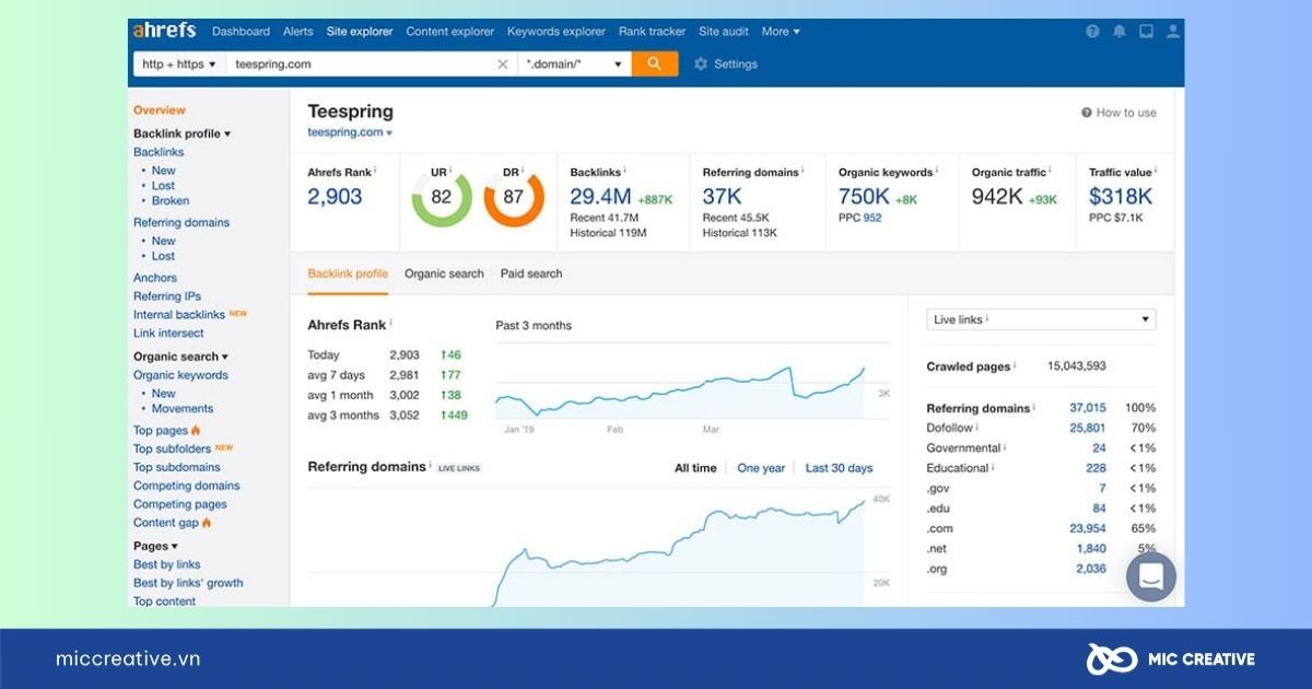 Làm quen với giao diện Site Explorer