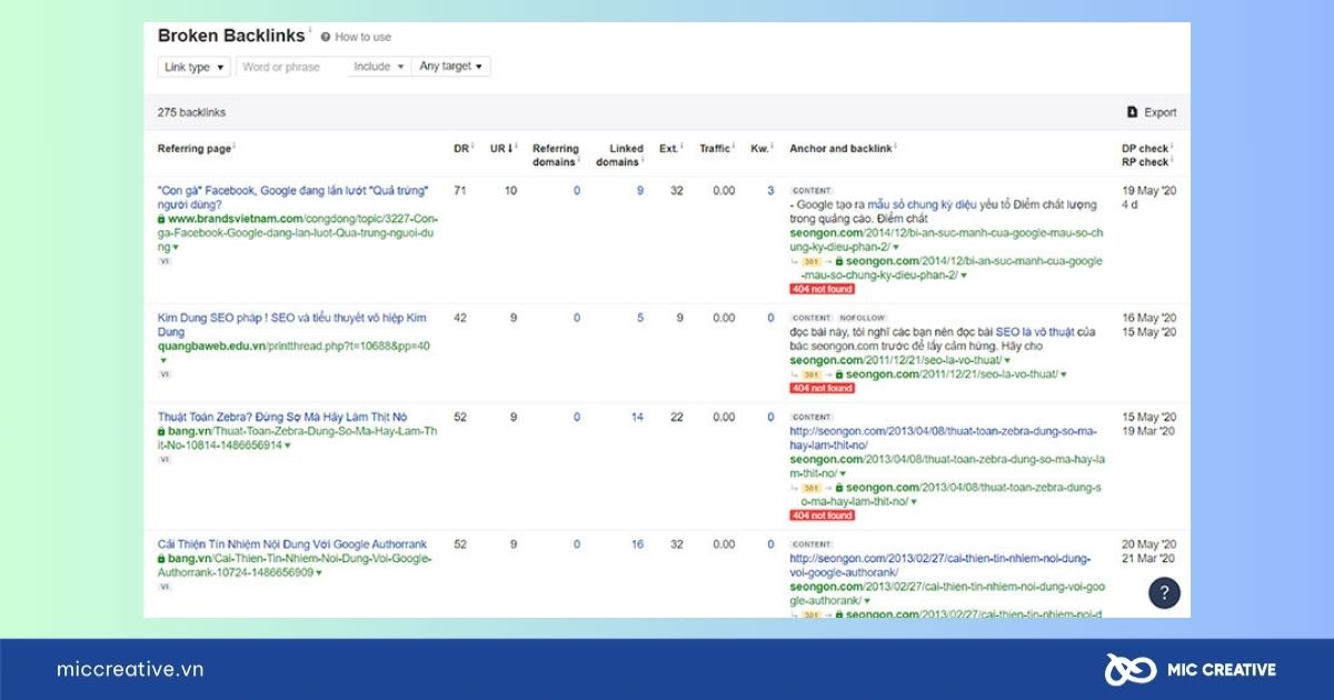 Kiểm tra backlink