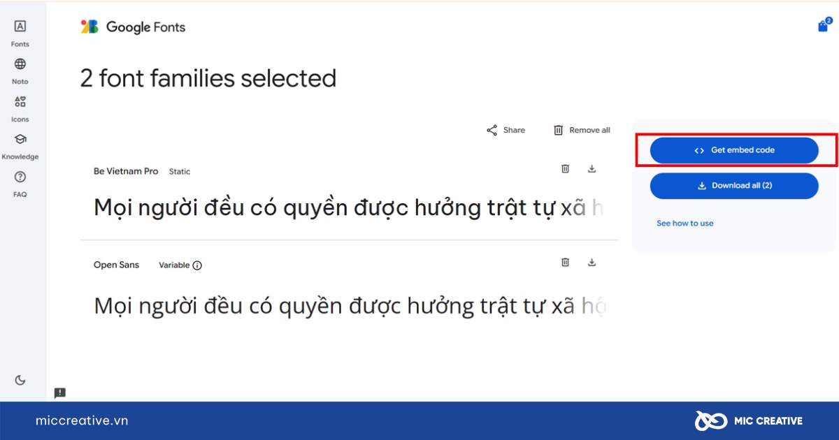 font chữ đẹp cho website