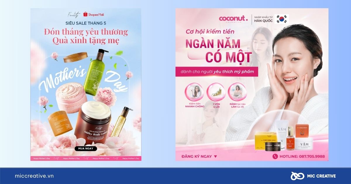 Quảng cáo ngành mỹ phẩm làm đẹp