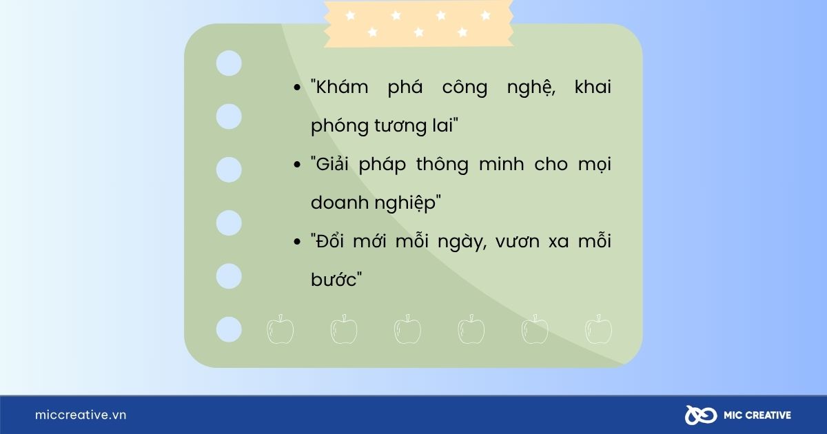 Tagline cho ngành công nghệ và phần mềm
