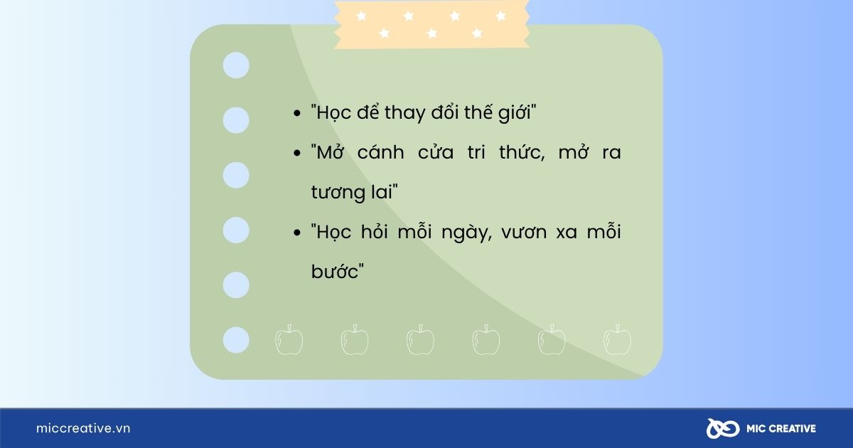 Tagline cho ngành giáo dục