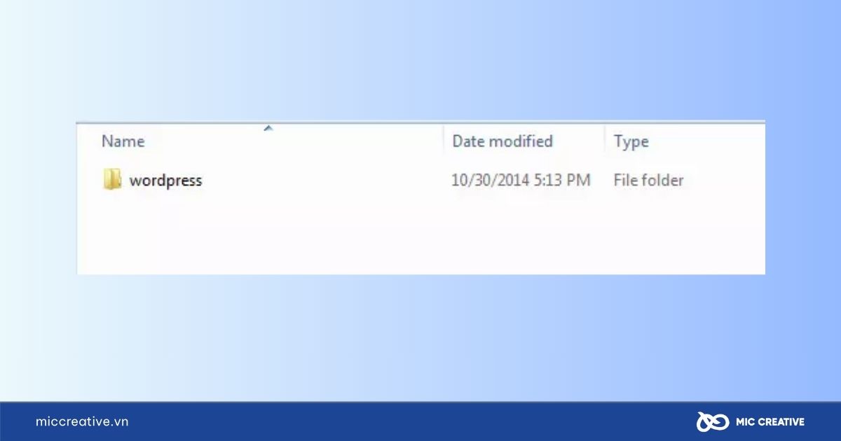 Tải mã nguồn WordPress và giải nén file .zip.