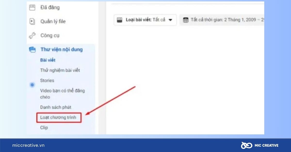 Truy cập vào Loạt chương trình