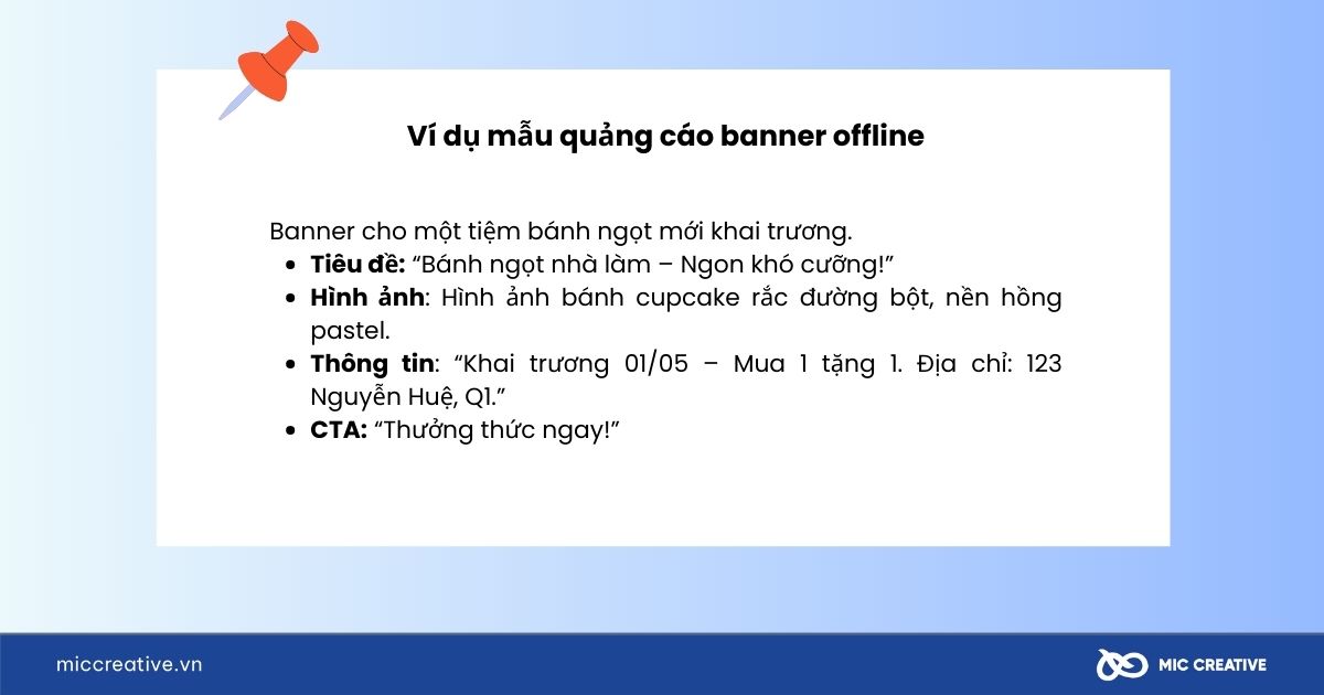 Ví dụ mẫu quảng cáo banner offline