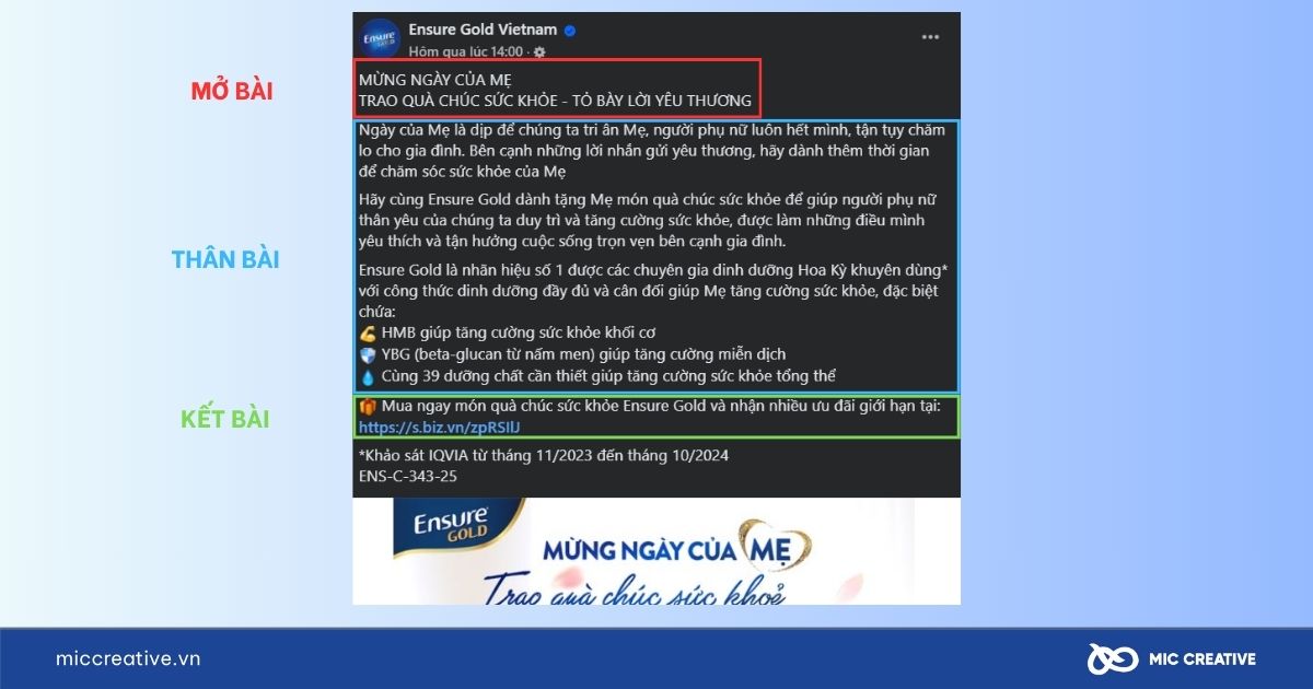 Viết caption hấp dẫn, có mở - thân - kết rõ ràng
